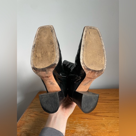 Jimmy Choo Patent Leather Block Heel Booties Size EU 37 - Picture 6 of 10